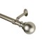 Threadmade Home Cordelia Single Curtain Rod with Globe Ball Finial, Polished Nickel - 28"W x 48"L